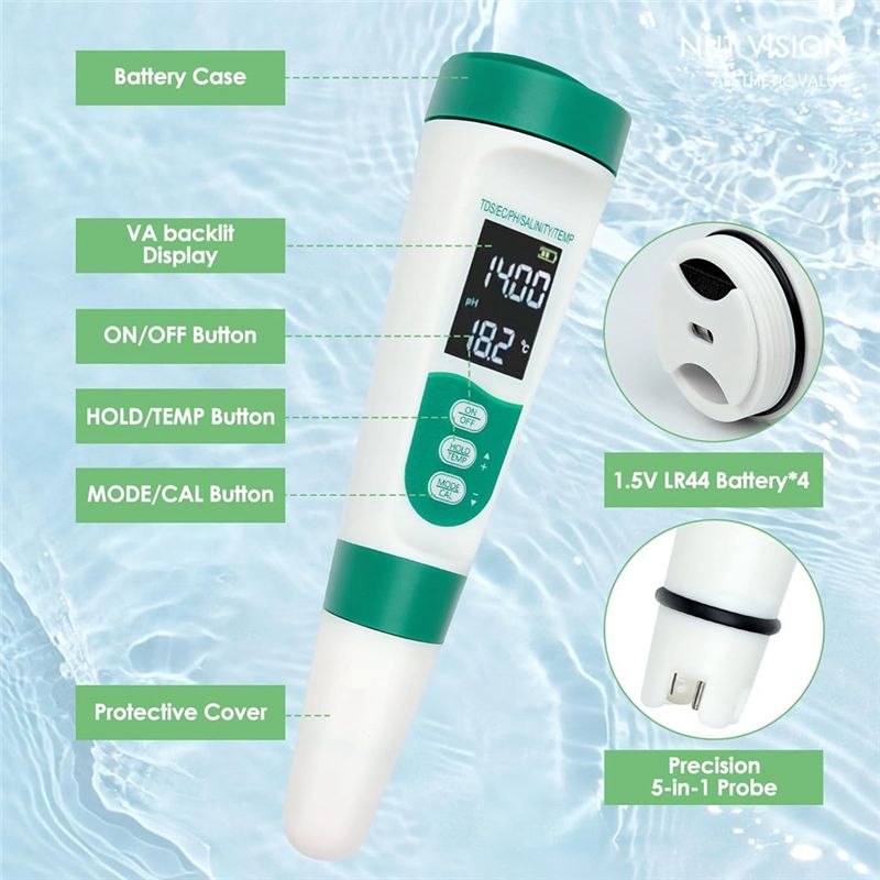 AT02-5 In1 Digital PH Meter Hi - Ec Meter Digital incelemesi ve fiyatı