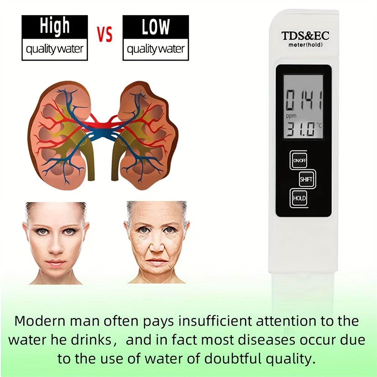 3in1 Water Quality Detection P - Ec Meter Digital incelemesi ve fiyatı