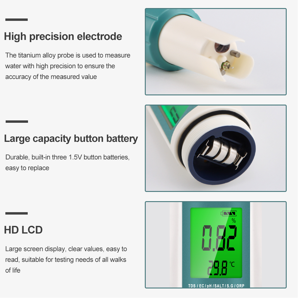 7 in 1 PH TDS EC ORP Salinity  - Ec Meter Digital incelemesi ve fiyatı