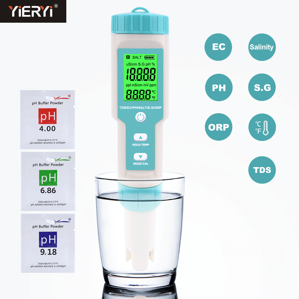 New 7 in 1 PH/TDS/EC/ORP/Salin - Ec Meter Digital incelemesi ve fiyatı